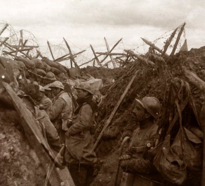 Posluchárna, přední linie, c1914-c1918 od Unbekannt