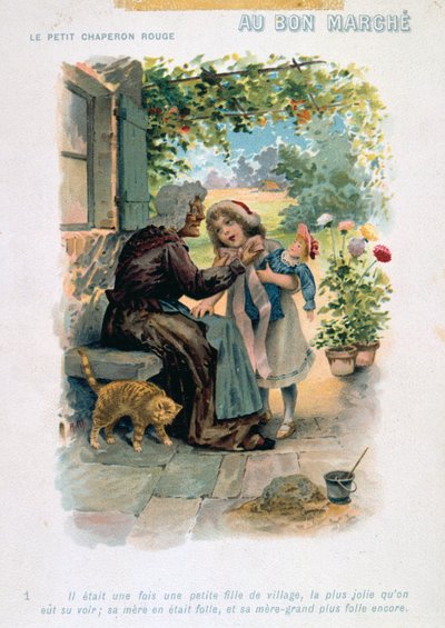 Červená karkulka, 19. století od Unbekannt