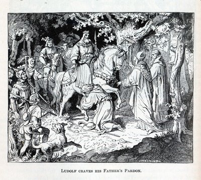Liudolf touží po jeho Otcové milosti, 1882 od Unbekannt