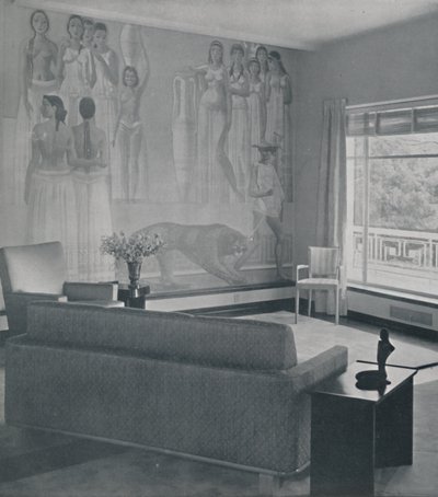 Obývací pokoj v rezidenci Cafritz v Georgetownu, Nr. Washington D.C., 1942 od Unbekannt