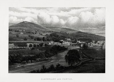 Llangollen a hrad, Denbighshire, severní Wales, 1896 od Unbekannt