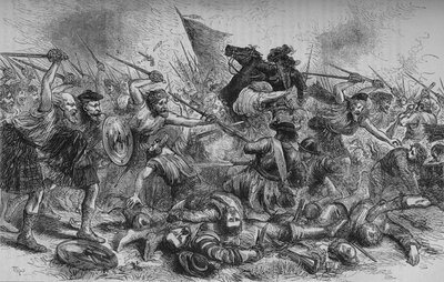 Lochiels Charge v Killycrankie, 27. července 1689, c1880 od Unbekannt