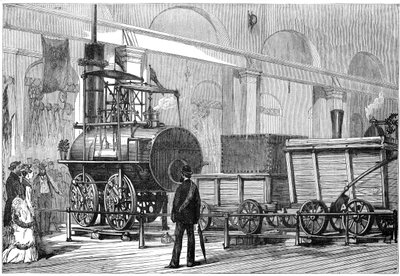 Locomotion, první parní lokomotiva, na železničním jubileu, Darlington, Durham, 19. od Unbekannt