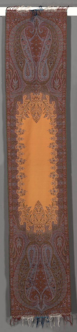 Long Stole with Botehs and Orange Center, 1850-1855. od Unbekannt