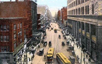 Při pohledu na východ podél Market Street od radnice, Philadelphia, Pennsylvania, USA, c1900 od Unbekannt
