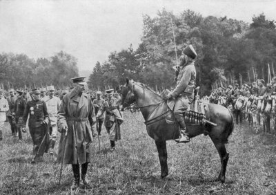Lord Kitchener inspekce alžírských jednotek, Francie, první světová válka, 16. srpna 1915 od Unbekannt