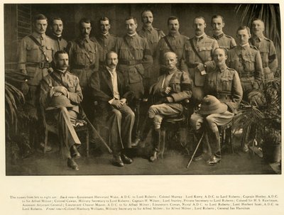 Lord Roberts a Sir Alfred Milner se svými osobními štáby, 1900, 1901. od Unbekannt