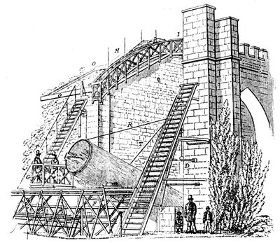 Zrcadlový dalekohled Lord Rosses 72 v 1,8 m, 1849 od Unbekannt