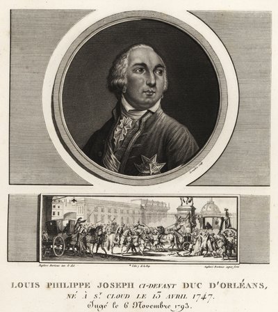 Louis Philippe II, vévoda z Orleansu (1747-1789), francouzský vévoda gilotinovaný během vlády teroru od Unbekannt