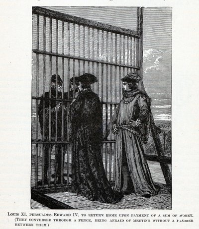 Ludvík XI. přesvědčuje Edwarda IV., aby se vrátil domů o částku peněz, 1882 od Unbekannt