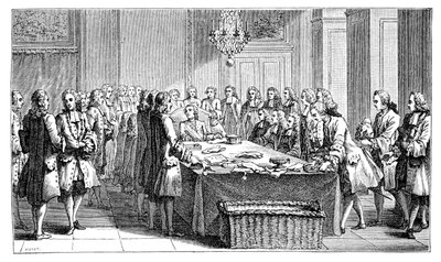 Ludvík XV podepsání Nové smlouvy, 1757, 1885 od Unbekannt