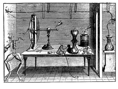 Luigi Galvanis experimentuje s elektřinou, 1791 od Unbekannt