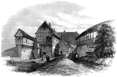 Lutherův dům na zámku Wartburg, Eisenach, Německo, 1862 od Unbekannt
