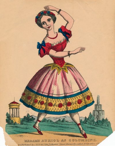 Madame Auriol jako Columbine, c1849. od Unbekannt