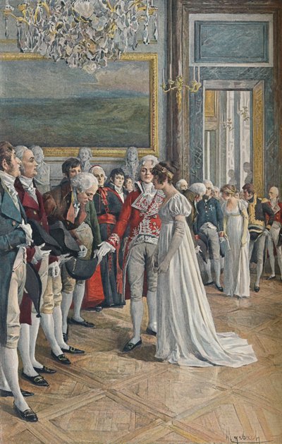 Madame Bonaparte přijímá velvyslance v Tuileries, 1896 od Unbekannt