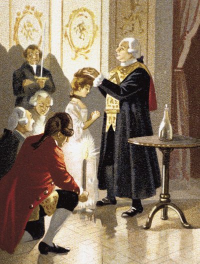 Magické sezení hraběte Alessandra z Cagliostra, druhá polovina 19. století od Unbekannt