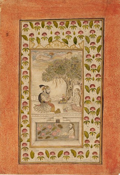 Maharana Sangram Singhi na návštěvě u jogína, 1710-1715 od Unbekannt