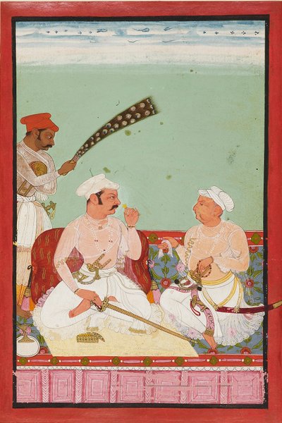 Maharao Ratan Singh s dvořany, c1670 od Unbekannt