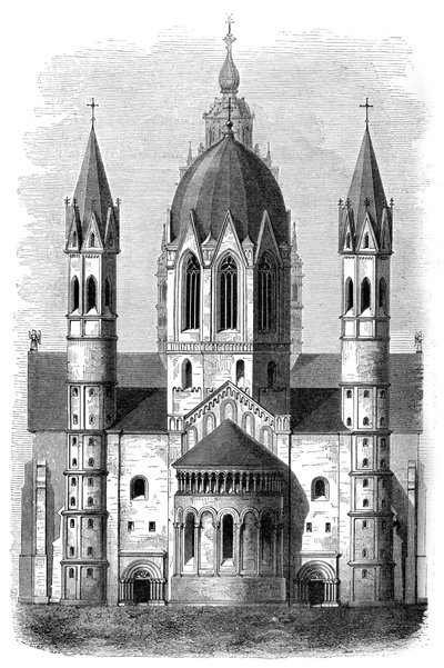 Mainzská katedrála, Rýn, Německo, 12. a 13. století, 1870 od Unbekannt