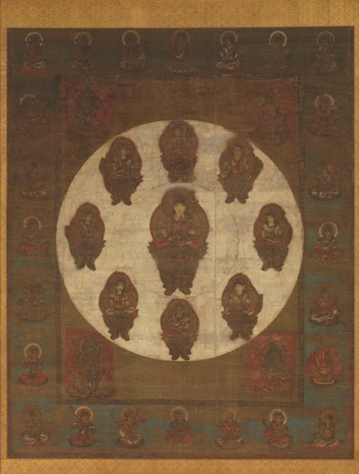 Mandala Monju Bosatsu, 13. století. od Unbekannt