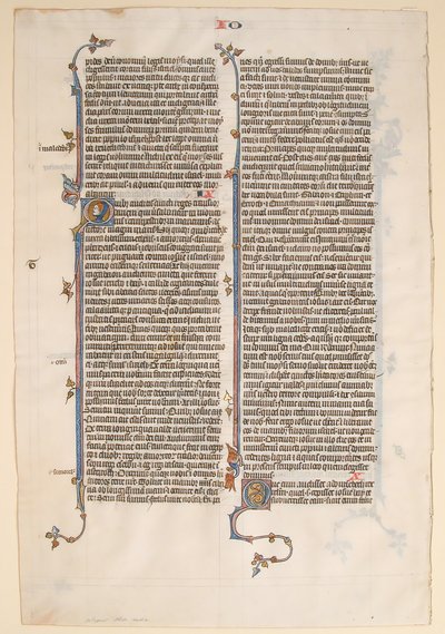 Rukopisný list z Bible, ca. 1280-1300. od Unbekannt