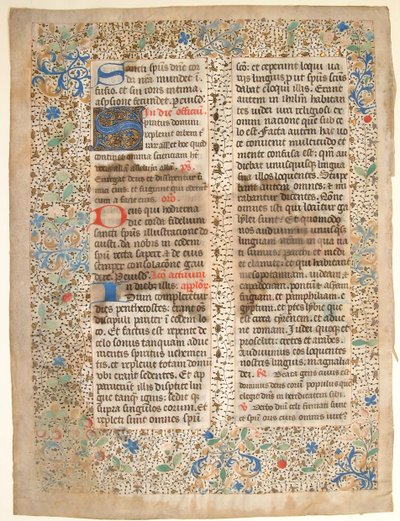 Rukopisný list z misálu, polovina 15. století. od Unbekannt