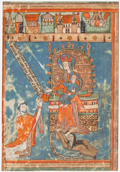 Rukopisný list s věnováním knihy Panně Marii, ca. 1400. od Unbekannt