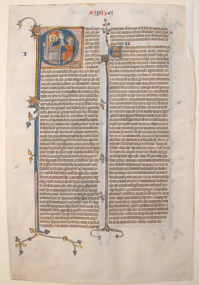 Rukopisný list s otevřením listu svatého Pavla Efezským, z Bible, ca. 13 od Unbekannt