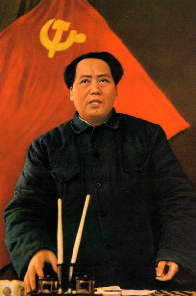 Mao Ce-tung, čínský komunistický revolucionář a vůdce, 50. až 60. léta 20. století od Unbekannt