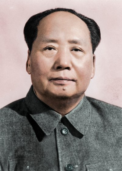 Mao Ce-tung, čínský komunistický revolucionář a vůdce, 50. léta 20. století od Unbekannt