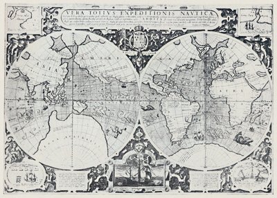 Mapa znázorňující Drakes Voyage of Circumnavigation 1577-1580, 1923. od Unbekannt