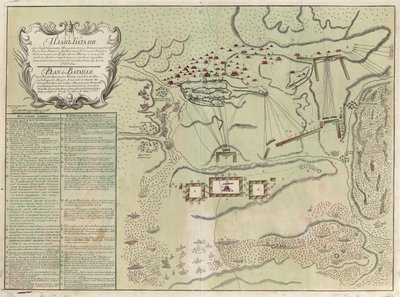 Mapa bitvy u Savuchného, 1739-1740 od Unbekannt