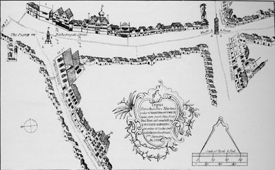 Mapa Bishopsgate, City of London, c1599 1904 od Unbekannt