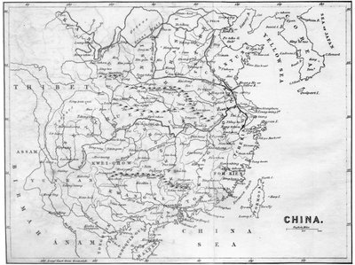 Mapa Číny, 1847 od Unbekannt