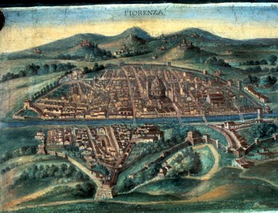 Mapa Florencie, 15. století od Unbekannt