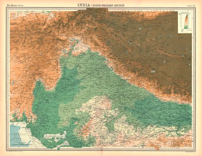 Mapa Indie - Severozápadní část od Unbekannt