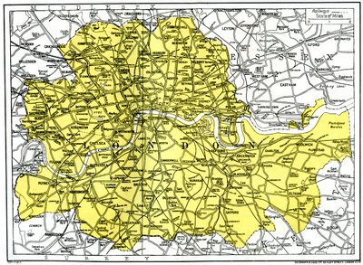 Mapa Londýna, 1924-1926 od Unbekannt