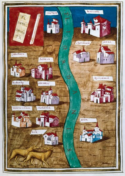 Mapa Palestiny (miniaturní) od Unbekannt