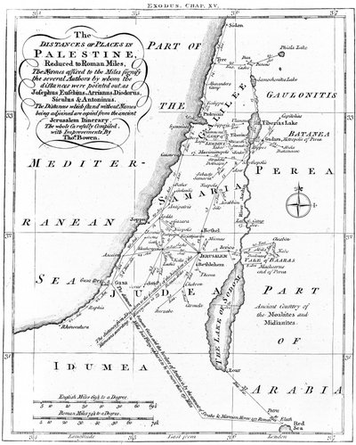 Mapa Palestiny podle starověkých autorů, c1830 od Unbekannt