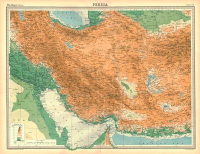 Mapa Persie od Unbekannt