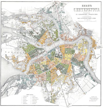 Mapa Petrohradu od Unbekannt