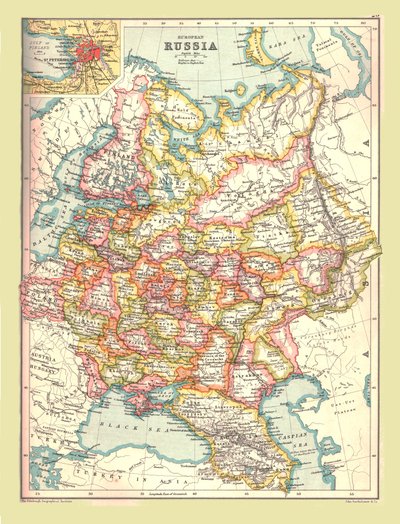 Mapa Ruska, 1902. od Unbekannt