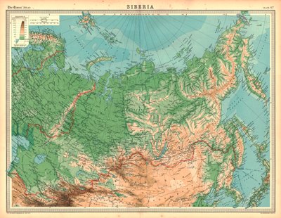 Mapa Sibiře od Unbekannt