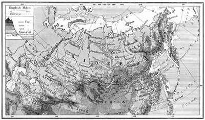 Mapa Sibiře, c1923 od Unbekannt
