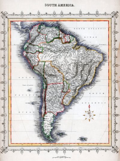 Mapa Jižní Ameriky od Unbekannt
