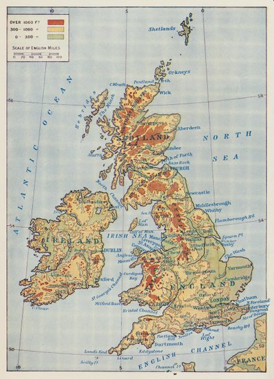 Mapa Britských ostrovů, 1910 od Unbekannt
