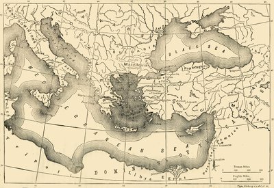 Mapa Byzantské říše v devátém století, 1890. od Unbekannt