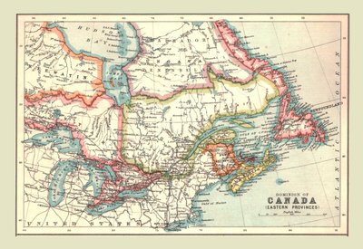 Mapa dominia Kanady, východní provincie, 1902. od Unbekannt