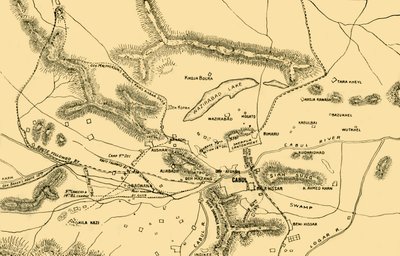 Mapa bojů v údolí Chardeh, 1901. od Unbekannt