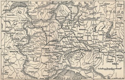 Mapa kampaně Marengo, 1800, 1896 od Unbekannt